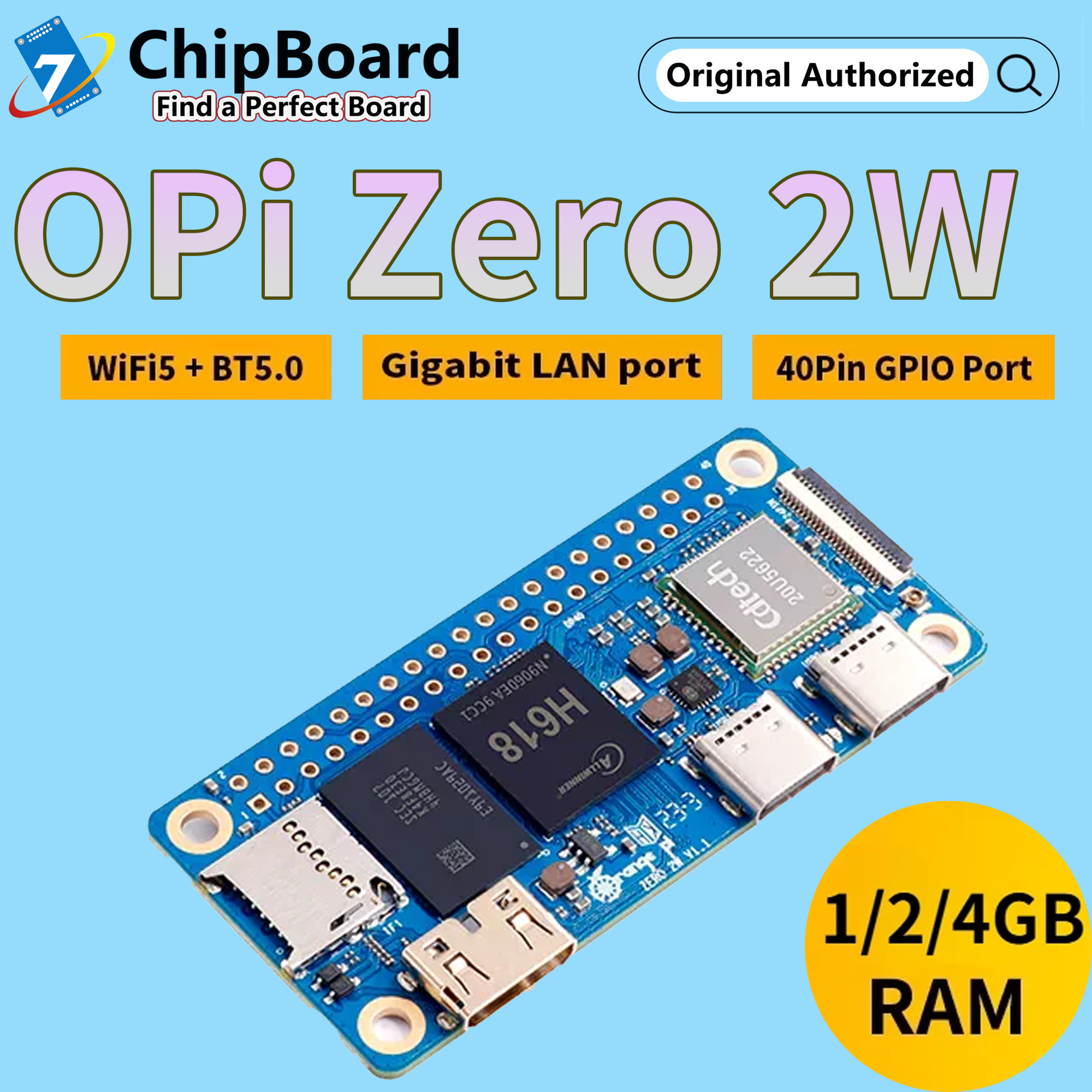 OPi Zero 2W 1G/1.5G/2G/4GB RAM - Pi Zero W Board 评论和价格
