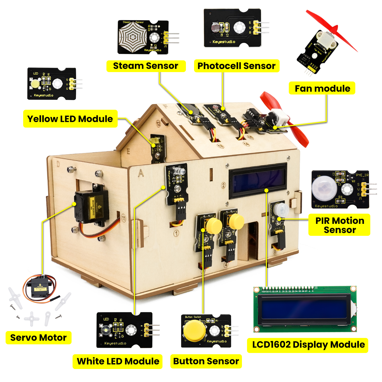 Keyestudio Smart Home IOT Kit  - Home Automation With Arduino 评论和价格