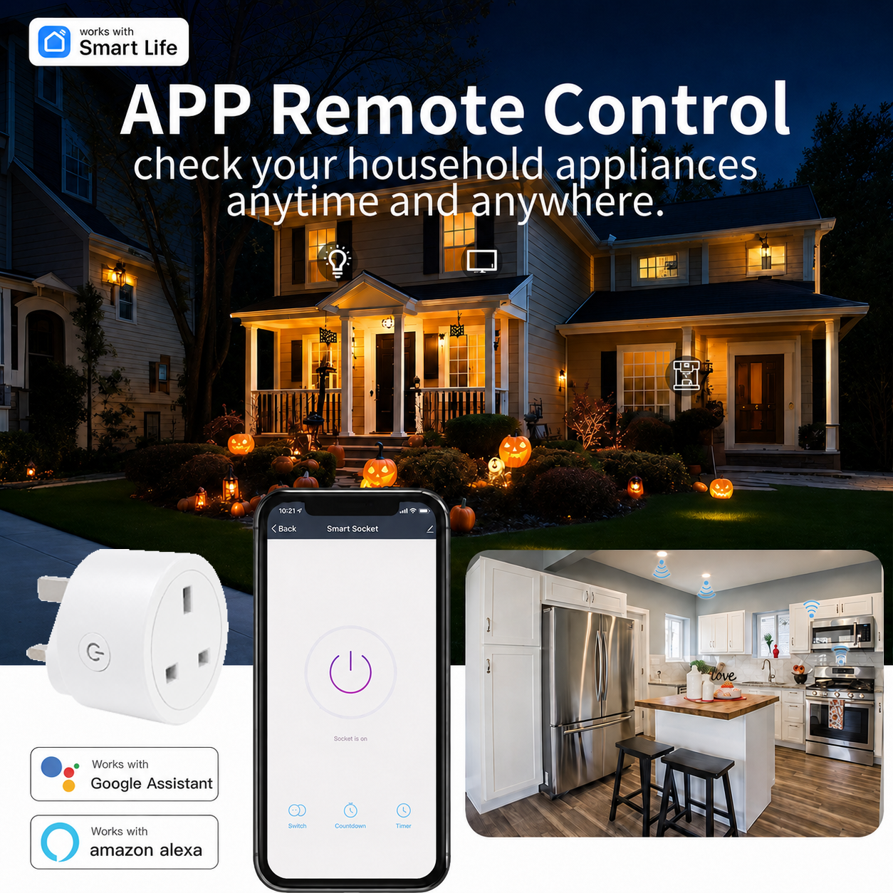 Tuya UK-Standard Smart Plug Wi - Home Automation Ideas 评论和价格