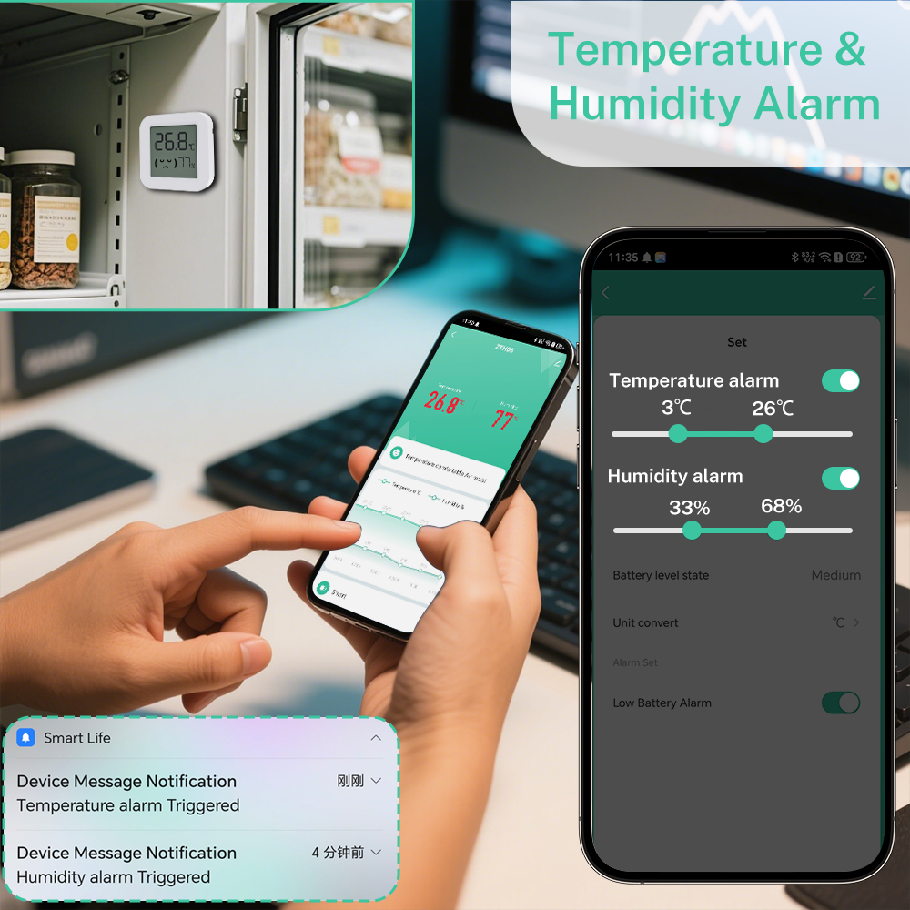 Zigbee2MQTT Tuya Temperature H - Temperature Humidity Sensor 评论和价格